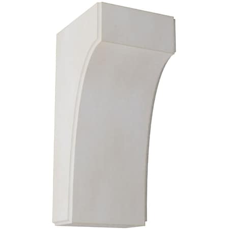 Ekena Millwork 3 1/2"W x 4"D x 8"H Clarksville Wood Vintage Decor Bracket, Chalk Dust White BKTWD04X04X08CVWH